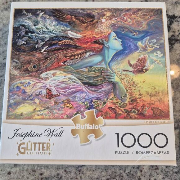 Buffalo Games Josephine Wall Glitter Edition Spirit of Flight 1000 pc Jigsaw Puz - Picture 2 of 10
